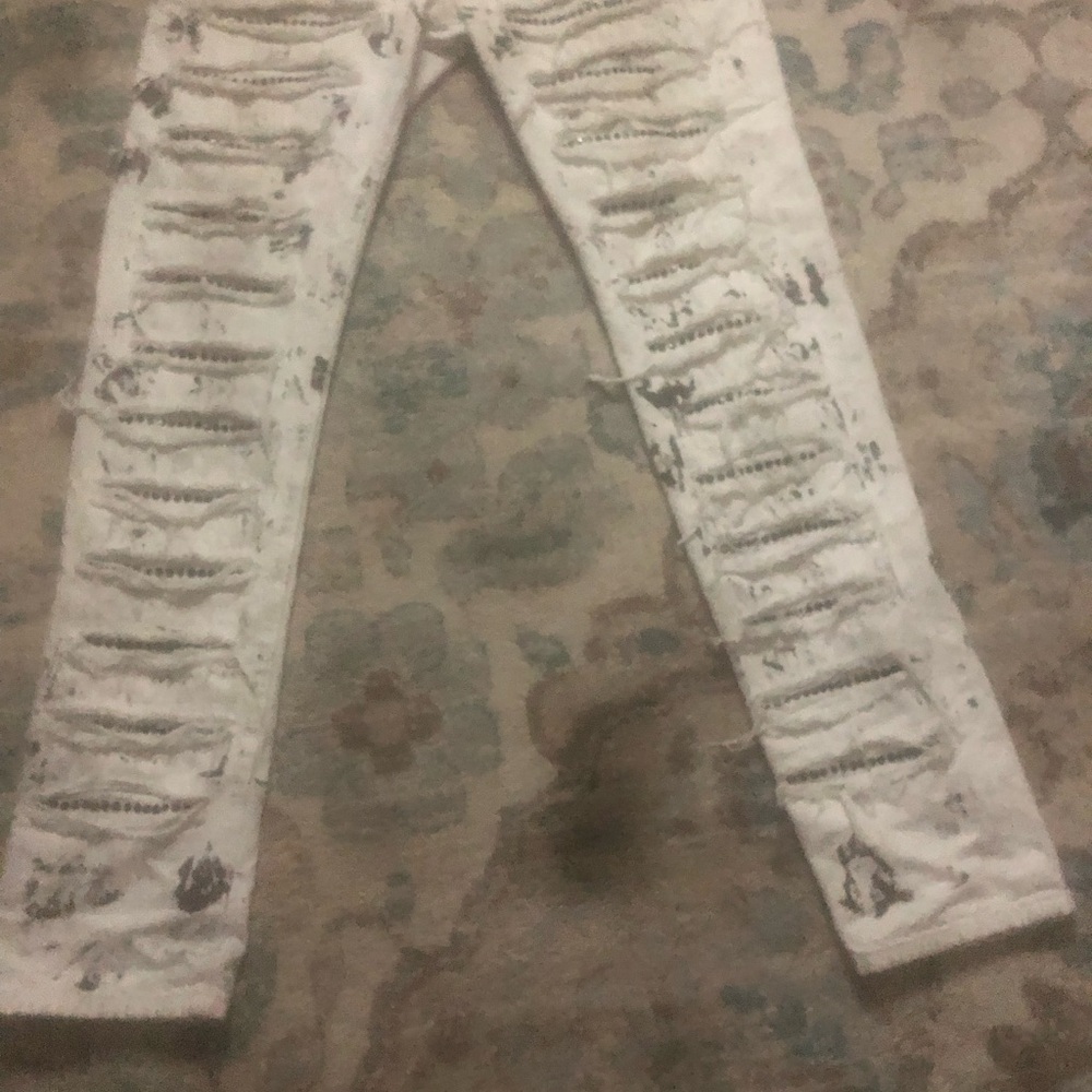 Robin's Jean White Distressed Men Jeans